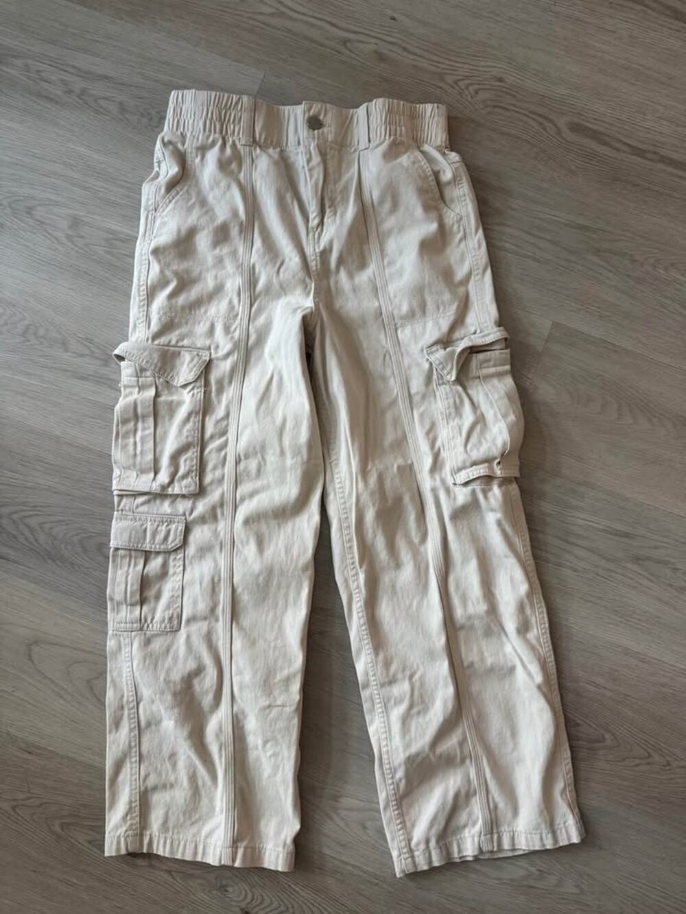 Primark Boys Size 14-15 Khaki Relaxed Utility Cargo Pants